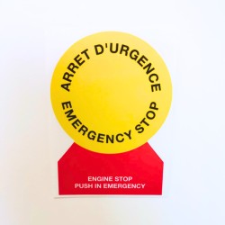 Arret d'urgence - ADHESIF 150x215mm