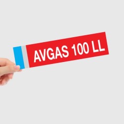 Sticker - Rectangle - AVGAS 100 LL