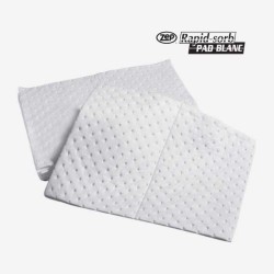 Tapis absorbant des huiles et hydrocarbures - Rapid-sorb pad blanc